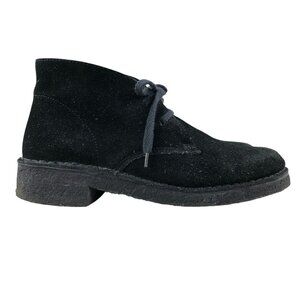 Desert Boots Series by Clarks Women's Size 9M Original Black Suede Ankle Boots